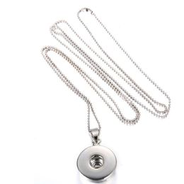 20pcs/lot DIY Alloy Snap Pendant Chain Necklace High Quality Jewellery Finding Accessories Fit Locket Necklaces Chains For Women Alloy Buttons
