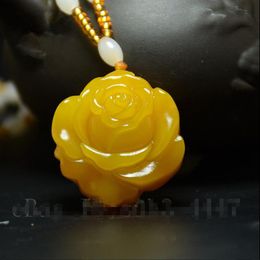 Chinese-Yellow-Jade-Rose-Pendant-Necklace-Charm-Jewellery-Fashion-Accessories Chinese-Yellow-Jade-Rose-Pendant-Necklace-Charm-Jewe