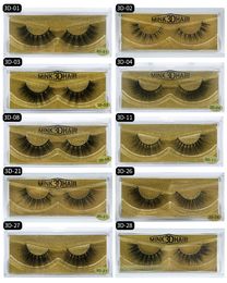 Hot 22 Style False Eyelashes 3D Mink Lashes Eyelashes Messy Natural Long Thick Faux Eye Lashes Maquiagem