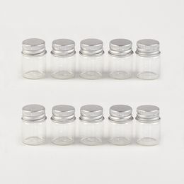 22*30*13mm 5ml Mini Glass Bottles With Aluminium Cap Empty Small Glass Vials Jars 100pcslot