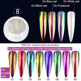 PANGXUE Mirror Nail Glitter Metallic Color Laser Powder Dust Magic Nails Art DIY ABS Manicure Product