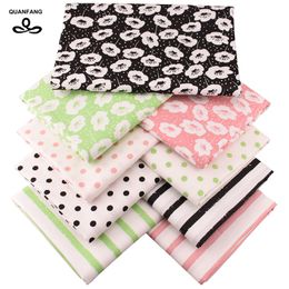 QUANFANG 9pcs/lot 40x50cm Printed Twill Cotton Fabric For Patchwork DIY Sewing Quilting Material Baby Children Doll Cloths
