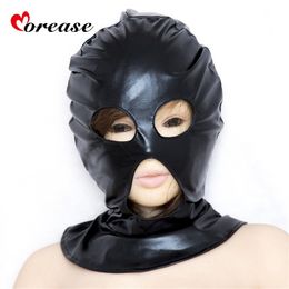 Morease Mask Black Slave Mouth Eye Hood Sex Product Toys Bondage Erotic Adult Game For Couple Men Women Fetish Unisex BDSM S924