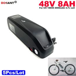 Free Shipping Wholesale 5pcs/Lot 48V 8AH Electric car Lithium Battery 48V E-Bike Battery for Bafang 800W Motor EU US AU no tax