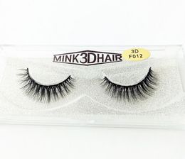 eyes makeup 49 styles 1pair/lot 100% Real Siberian 3D Mink Full Strip False Eyelash Long Individual Eyelashes Mink Lashes Extension a899