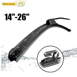 Universal Car wiper blade U-type Soft Frameless Bracketless Rubber Car clean windshield wipers 14 16 18 19 20 21 22 24 26 inch