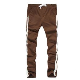 2018 New Fashion Baggy Cotton Sweatpants Male Joggers Striped Tracksuit Bottoms Mens Pants Clothing