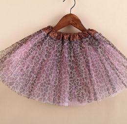 Hot sale Pink Leopard grain baby girls tutu skirt dance dresses soft tutu dress ballet skirt children pettiskirt clothes