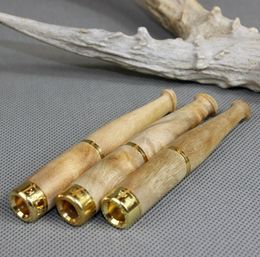 13mm gold camphor smooth surface cigarette holder pull rod double core Philtre cigarette holder