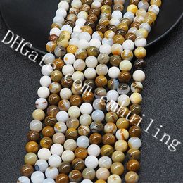 8mm Genuine Natural Multicolor African Yellow Opal Smooth Round Gemstone Loose Beads,1 Strand, Approx 48 Beads for Making Your Own Jewellery