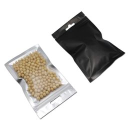 100Pcs/Lot Clear Front / Black Resealable Zipper Lock Plastic Storage Bag Retail Poly Pouch With Hanging Hole Free Shipping