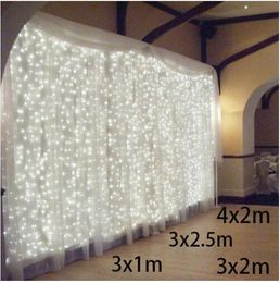 3x1/3x2/4x2m LED Icicle String Lights Christmas Fairy Lights garland Outdoor Home For Wedding/Party/Curtain/Garden Decoration