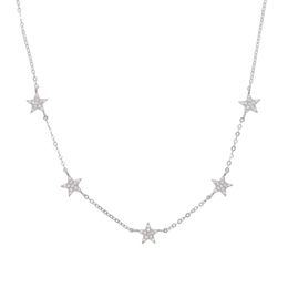 925 sterling silver star necklace micro pave cz cute lovely star charm delicate minimal fine silver chain choker charming necklaces