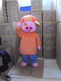 2018 High quality hot Wheat twists pig Adult Mascot Costume