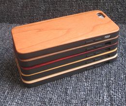 Customised Cherry Wood Phone Case For Iphone 7 8 6 X 6s Plus X 10 Wooden TPU Cell phone Cover Mobile Phone Bamboo Cases For Samsung S9 S8 S7