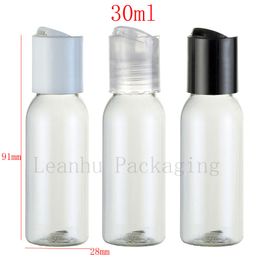 30ml X 50 round empty plastic bottles transparent ,1oz PET containers for cosmetics, shower gel bottles 30CC oil lotion bottles