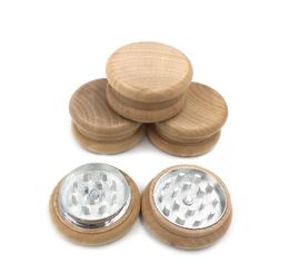 Originality, classic wood, round smoke grinder, cigarette cutter grinder, two layers of pipes.