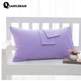 European Style 100% Cotton 2Pcs 1Pair Solid Colour Pillow Case Pillowcase Pillow Sham Envelope Closure 16 Colours 600 Thread Count