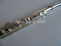 Professional C Flute Flute 16 Hole Openings Plus E Key Surface Silver Plated Flauta High Quality Musical Instruments