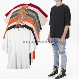 10 Colour Fashion Mens Tops Shoulder Short Sleeves Solid Colour Black Style Tee Casual T-Shirts Oversized Designer Streetwear