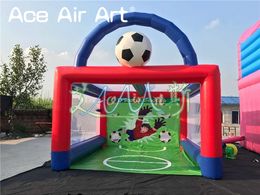 Wholesale Oxford Cloth or PVC Material Target Inflatable Football Goal with Green Background for Carnival and Outdoor Game on Sale
