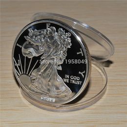 DHL Free Shipping 50pcs/lot,1 oz 2016 American Eagle Silver Coin,no magnetic,Mirror effect