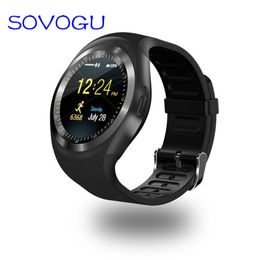 SOVO Bluetooth Y1 Smart Watch Relogio Android Smartwatch Phone Call SIM TF Camera