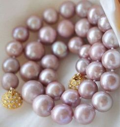 Details about New 8-9MM Genuine Natural Lavender akoya cultured pearl necklace GP Magnet Clasp