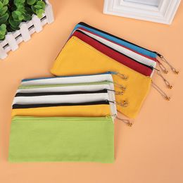 Pencil Cases Pen Pouches Cotton Cosmetic Bags Canvas Zipper Makeup Bags Mobile Phone Cloth Bag Organiser