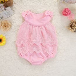 Newborn Baby Clothes Toddler Infant Rompers Newest Summer Toddler Jumpsuit Sleeveless Embroidery Lace Romper Baby Girls Sunsuit Outfits