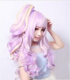 Free shipping++++Harajuku rainbow wig cosplay Party anime Lolita girl wig