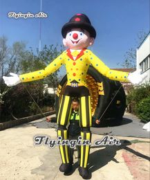 Parade Performance Walking Inflatable Clown Marionette Puppet 3.5m Funny Blow Up Clown Costume For Circus Show