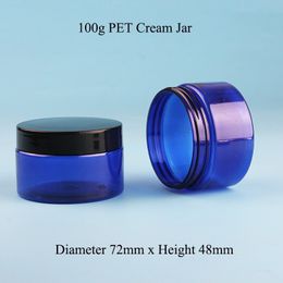 50pcs/Lot 100ml Cream Jar Empty Plastic Facial Cream Packaging 100g Makeup Tools 10/3OZ Hand Cream Packaging Refillable