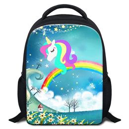 Child Lovely Design Unicorn Backpack To School Animal Prints Kids Kindergarten School Bags 12 Inch Small Bookbag Baby Outdoor Bagpack Rugzak