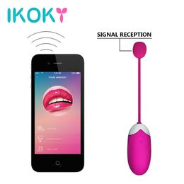 IKOKY APP Bluetooth Multispeed Vibrator USB Rechargeable Wireless Remote Control Adult Product Sex Toys for Women Female Climax S19706