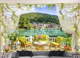 Custom 3D Photo Wallpaper Lake scenery Room Bedroom Wall Painting Living Room Wall Mural Wallpaper