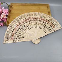 Free shipping Chinese Japanese Sandalwood Folding Hand Fan Fragrance Wooden Fans Wedding Favor And Gift For Guests lin2407