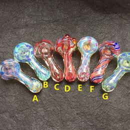 Blown Glass Smoking Hand Pipes Beatuful Appearance Oil Rig Burners Pipe 2.95 Inch Best Spoon Pipes Free DHL