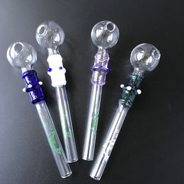 great clear oil burner tube pipe Colourful great pyrex glass dolphin logo short Coloured smoking pipes sw41