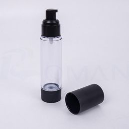30ml Black airless pump bottle cosmetic plastic spray bottle perfume bottle atomizer PET bottles LX1247