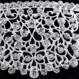 Gorgeous Sparkling Silver Big Wedding Diamante Pageant Tiaras Hairband Crystal Bridal Crowns For Brides Hair Jewelry Headpiece247I