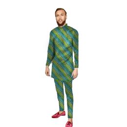 Fashion African Men Print Clothing Men Tops+Trousers Sets Clothing Dance Festive Costume Africa Customized