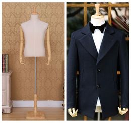 Half Body Fibreglass Male Mannequin Formal Dress Suit Male Display Mannequin With Adjustable Wooden Arms