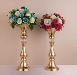 Wedding Props Flower Road Lead Iron Flower vase stand wedding table Centrepieces Decoration Event Party Hotel Stage Decoration SN1170