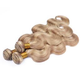 Piano #27/613 Highlight Mixed Color Virgin Brazilian Human Hair Wefts Extensions Body Wave Piano Mix Color Human Hair Weave Bundles