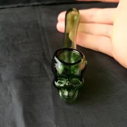 Colour flat skull bone pipe Wholesale Glass bongs Oil Water Pipes Glass Pipe Rigs Smoking