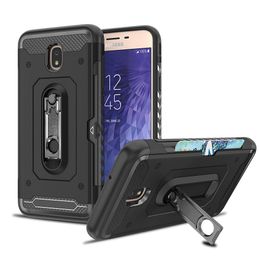 card slot and kickstand 2 in1 phone case for Samsung Galaxy J7 2018 J3 2018 Note 9 S9 S9 plus back Armour case