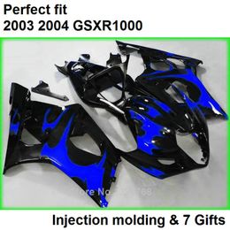 Black blue fairings set for SUZUKI GSXR 1000 K3 2003 2004 fairing kit GSXR1000 03 04 bodywork GSXR1000 HG32