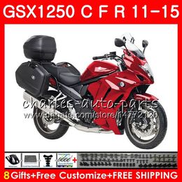 Glossy red Body For SUZUKI Bandit GSX1250F GSX1250FA GSX1250 C 11 12 13 14 15 111HM.29 GSXF1250 GSX1250C 2011 2012 2013 2014 2015 Fairing