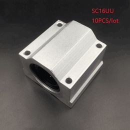 10pcs/lot SC16UU SCS16UU 16mm linear case unit linear block bearing blocks for cnc router 3d printer parts